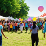 문화콘텐츠 기획에서의 타깃층 분석 방법 - **A joyful and diverse group of people celebrating at an outdoor cultural festival.** The scene feat...