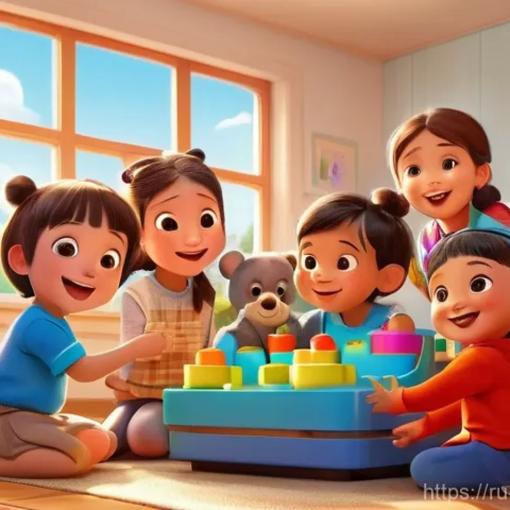 문화콘텐츠 기획사 해외 진출 성공 사례 - **Global Joy of Russian Animation**
    A vibrant and diverse group of children, ranging from toddle...