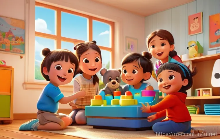 문화콘텐츠 기획사 해외 진출 성공 사례 - **Global Joy of Russian Animation**
    A vibrant and diverse group of children, ranging from toddle...